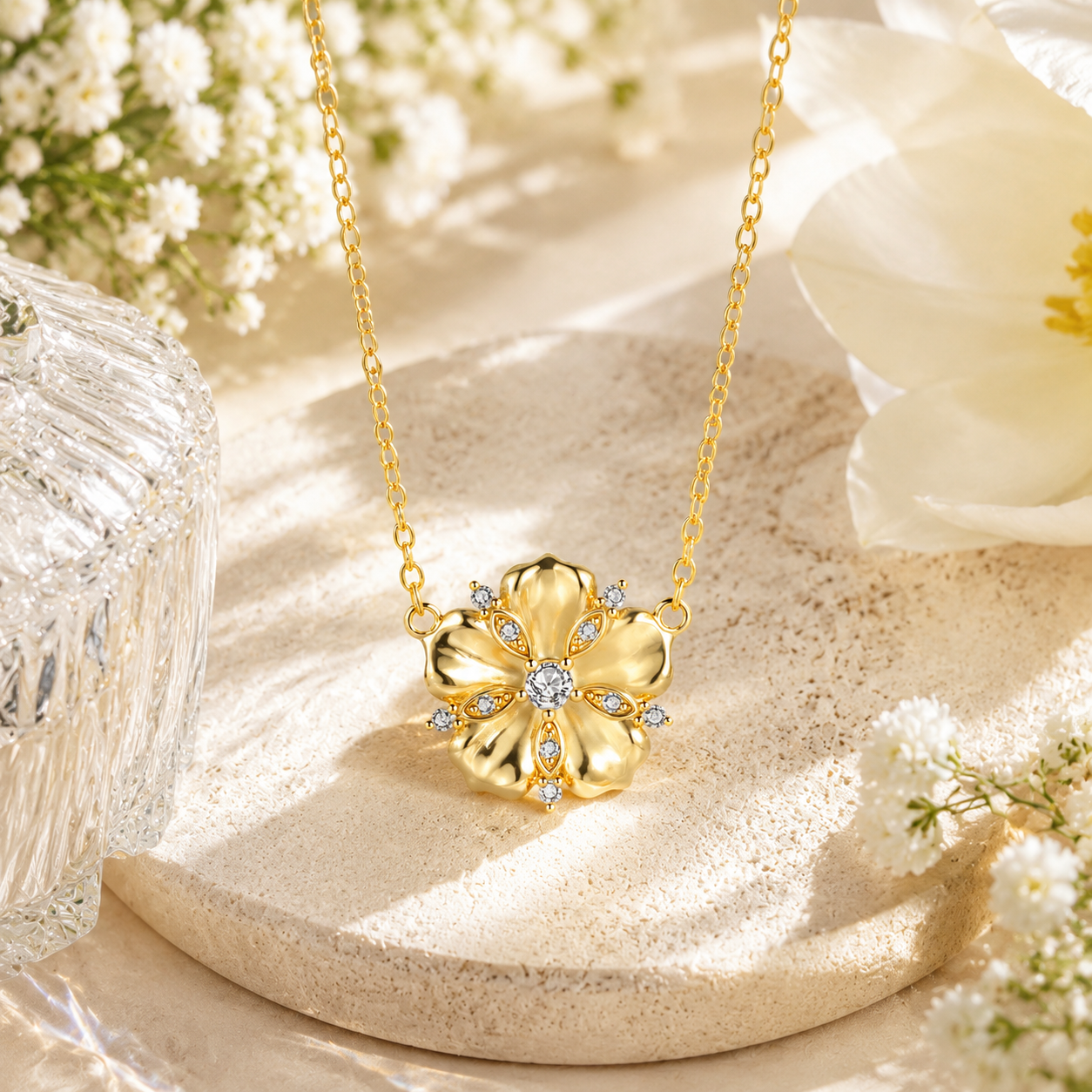18k gold plated clover necklace (2) 18k gold plated clover necklace (2)