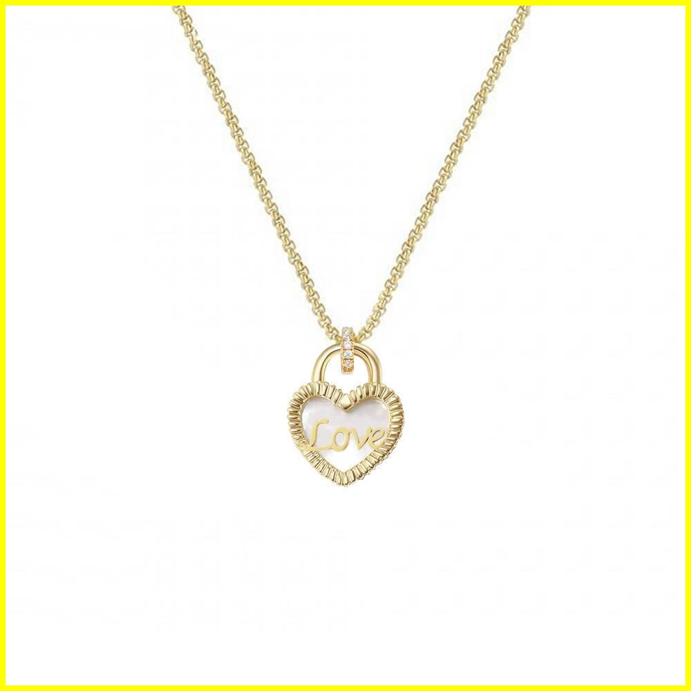 Valentine's Day Heart Mother of Pearl Necklace – Love and Elegance 1 - Zhefan Jewelry