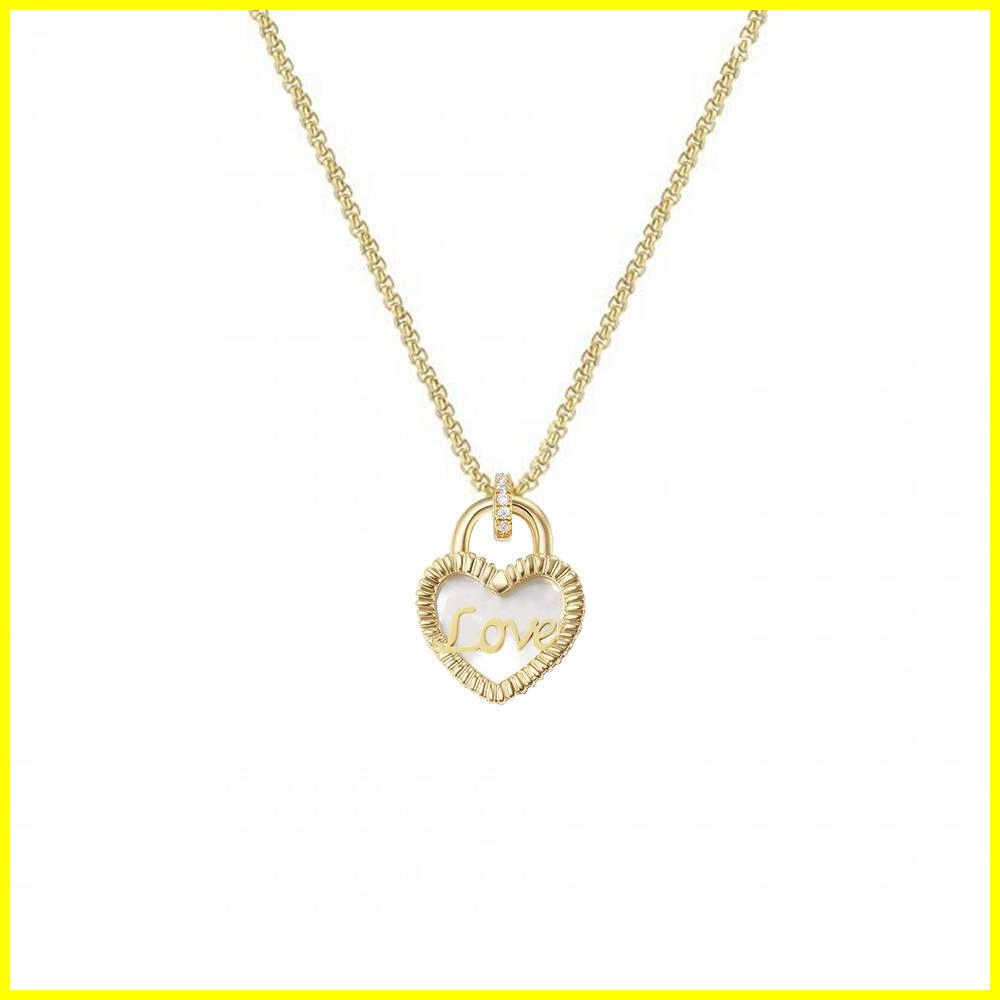 Valentine's Day Heart Mother of Pearl Necklace – Love and Elegance 1 - Zhefan Jewelry