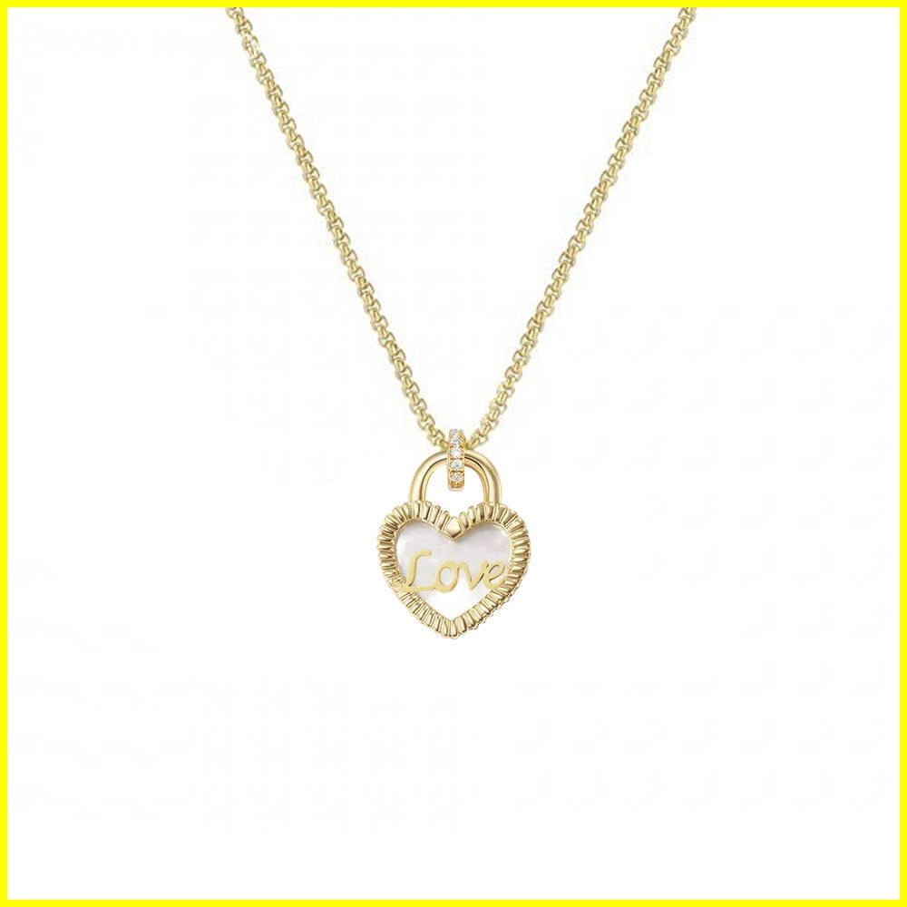 Valentine's Day Heart Mother of Pearl Necklace – Love and Elegance 1 - Zhefan Jewelry