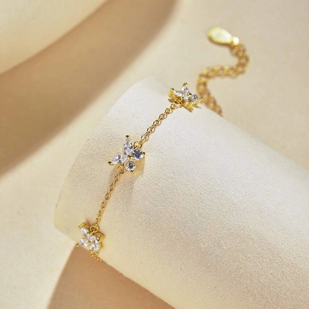 925 Silver Butterfly Bracelet with Cubic Zirconia 2 - Zhefan Jewelry 925 Silver Butterfly Bracelet with Cubic Zirconia 2 - Zhefan Jewelry