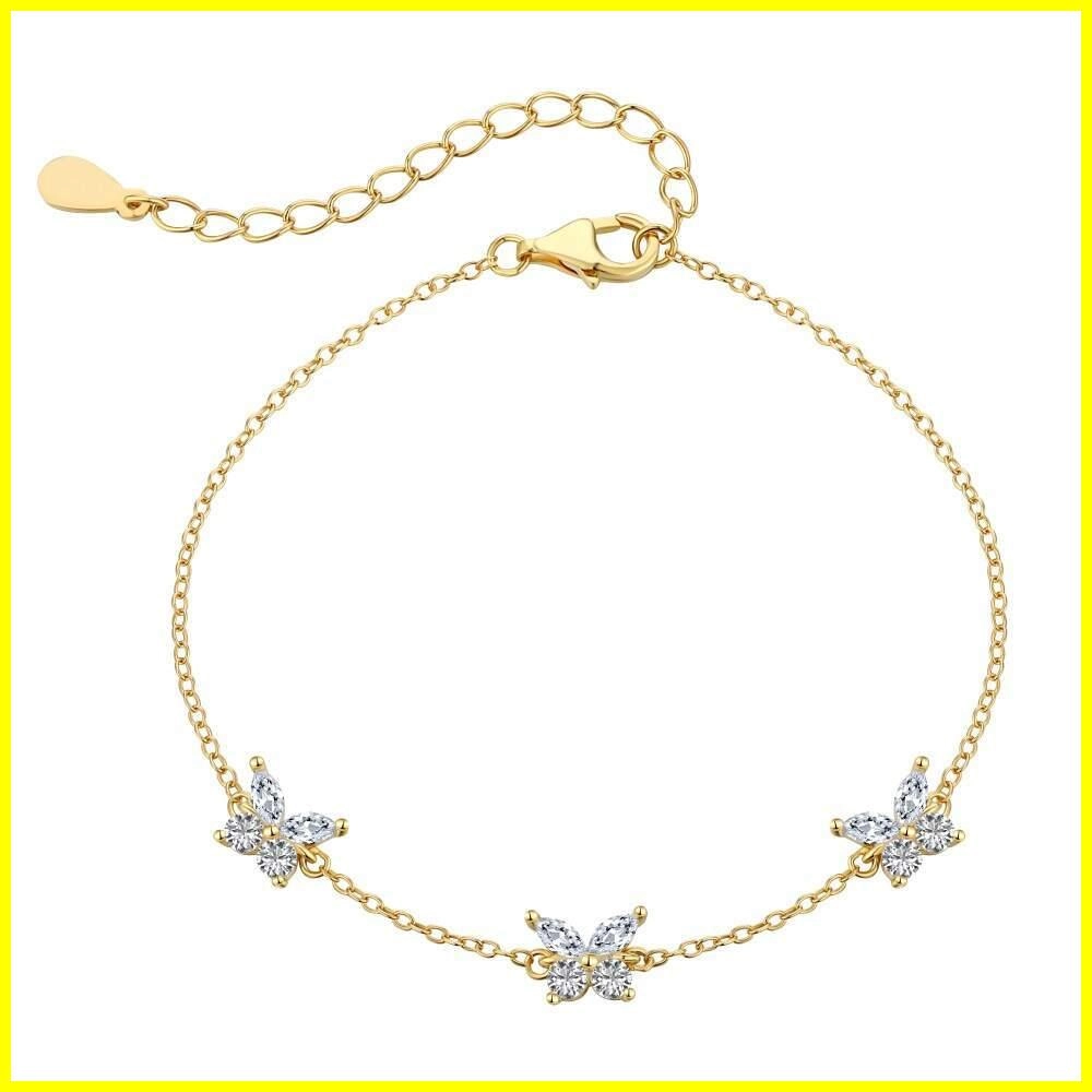 925 Silver Butterfly Bracelet with Cubic Zirconia 4 - Zhefan Jewelry