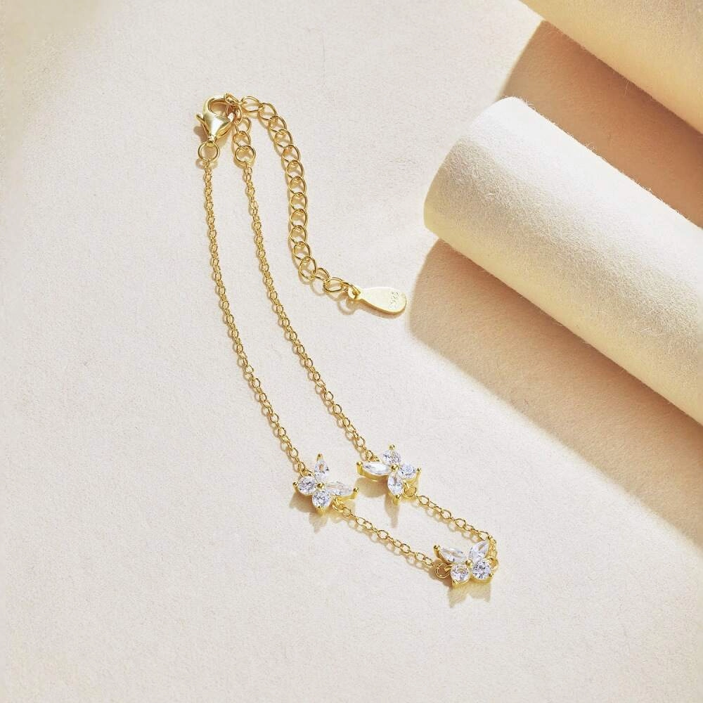 925 Silver Butterfly Bracelet with Cubic Zirconia 7 - Zhefan Jewelry 925 Silver Butterfly Bracelet with Cubic Zirconia 7 - Zhefan Jewelry