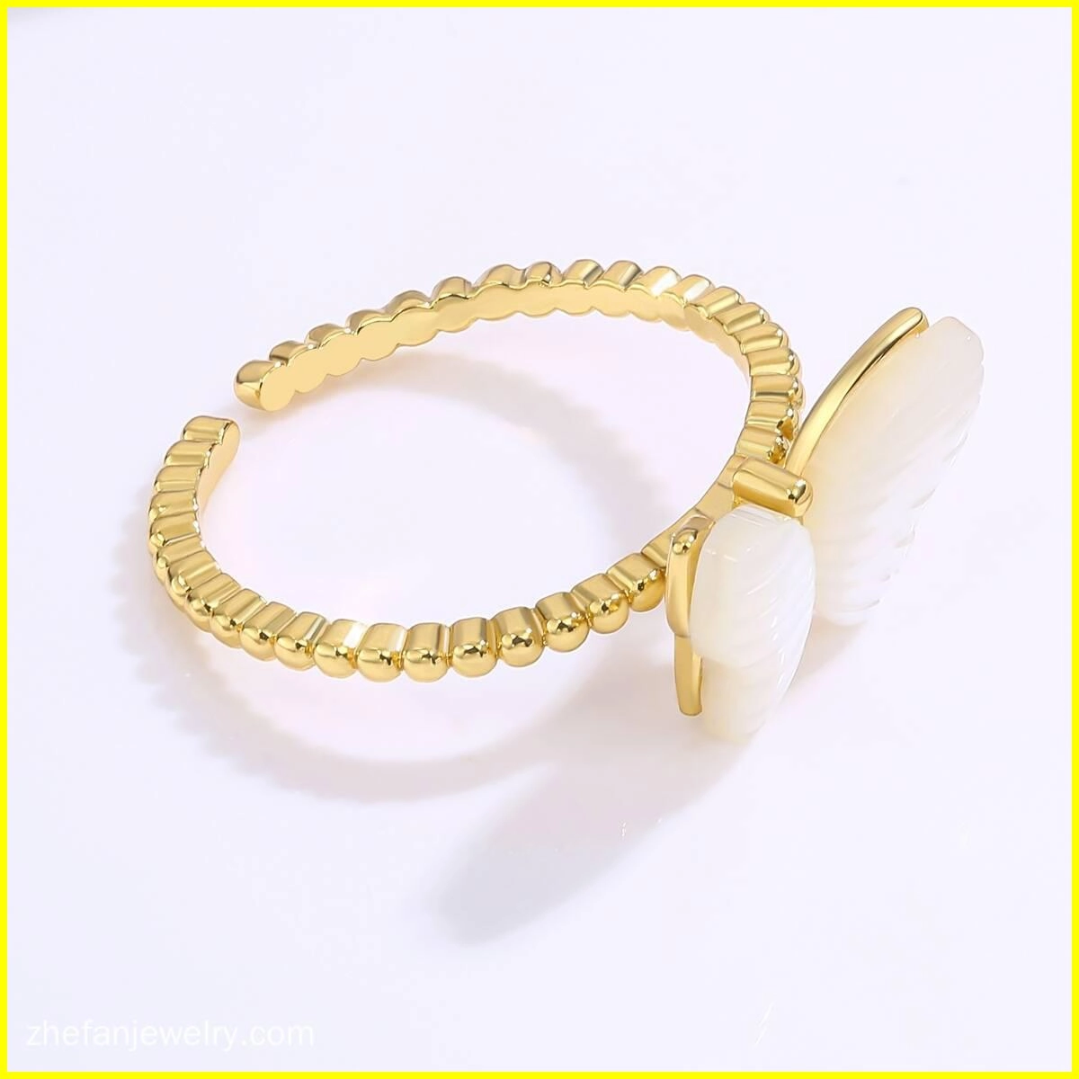 Adjustable Butterfly Ring Gold Plated for Women 4 - Zhefan Jewelry