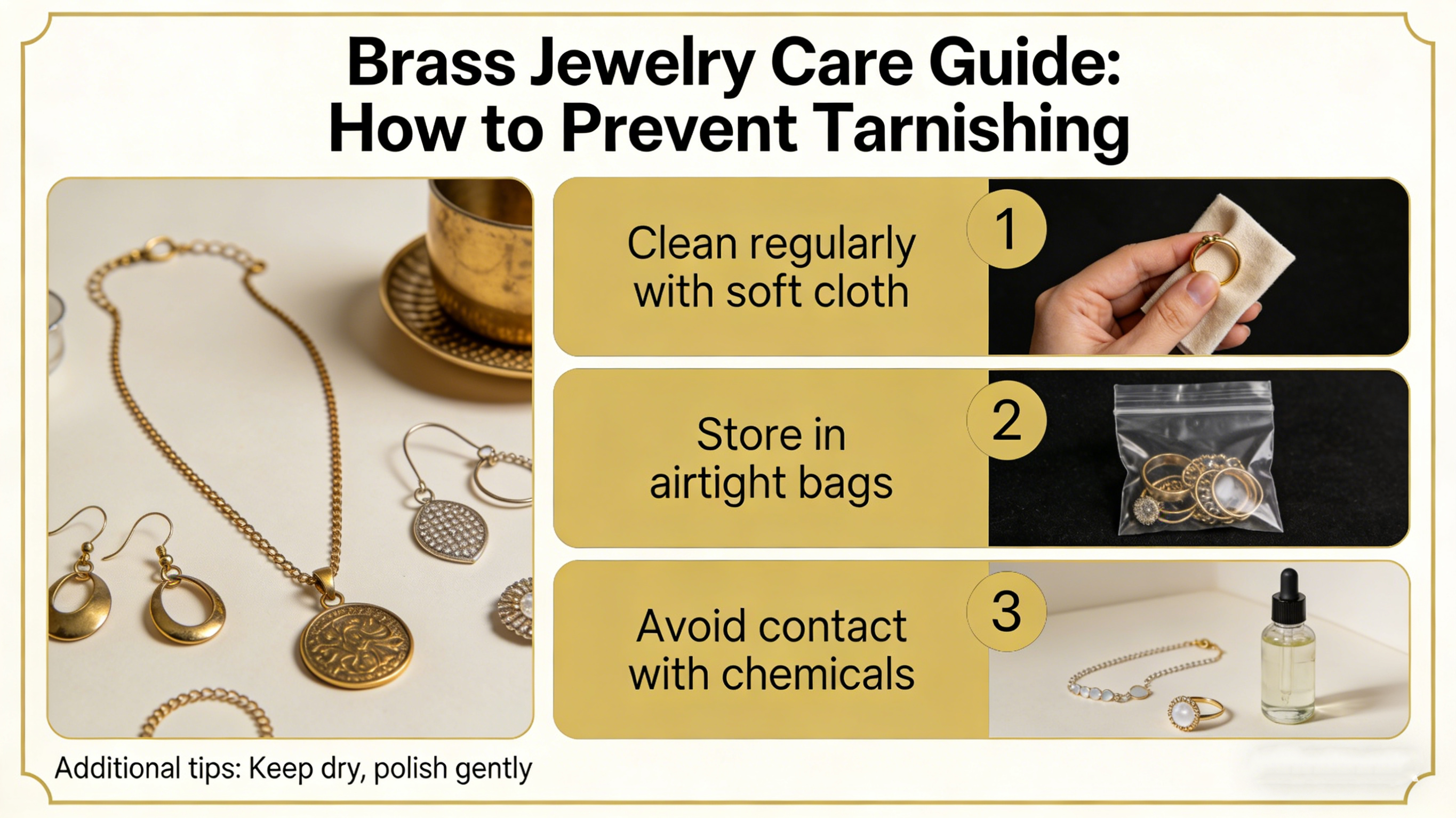 Brass Jewelry Care Guide How to Prevent Tarnishing Brass Jewelry Care Guide How to Prevent Tarnishing
