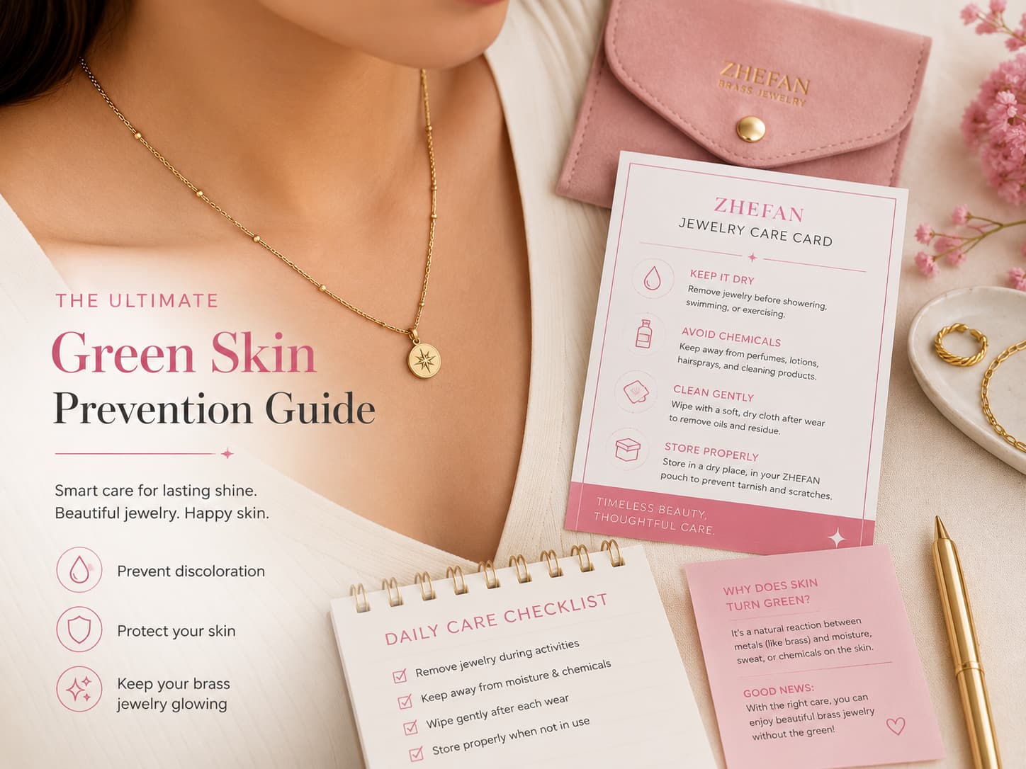 Brass necklace turns skin green prevention guide