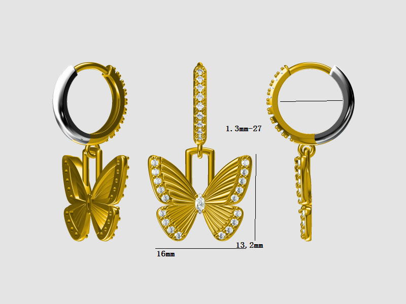 Butterfly Earrings Jewelry Factory Wholesale