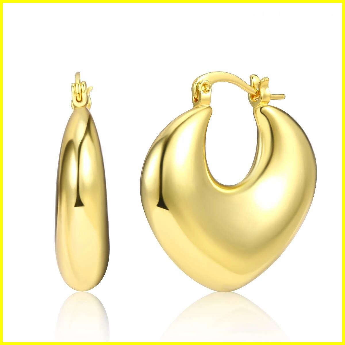 Chunky Hoop Earrings Hypoallergenic Huggie Jewelry 1 - Zhefan Jewelry