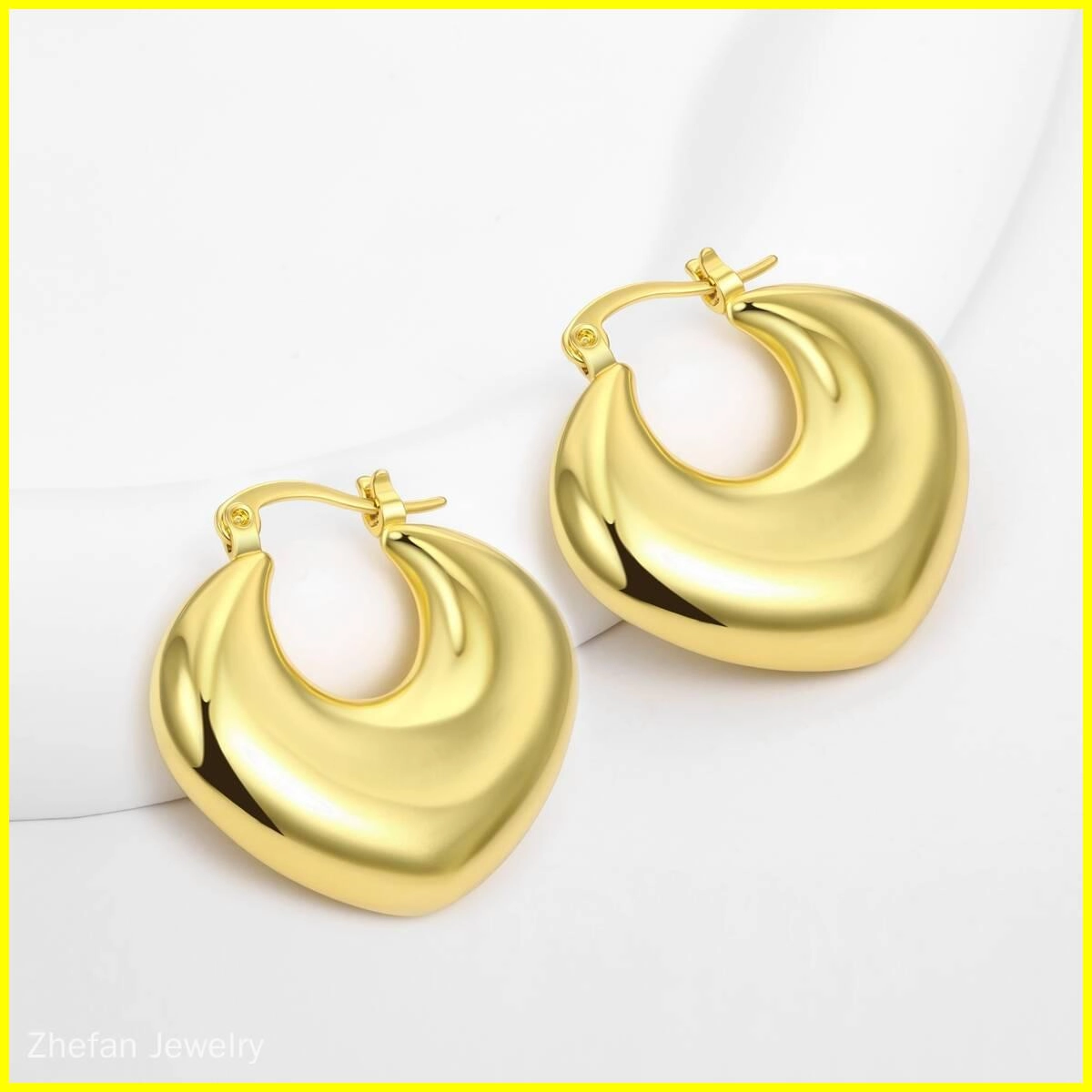 Chunky Hoop Earrings Hypoallergenic Huggie Jewelry 3 - Zhefan Jewelry
