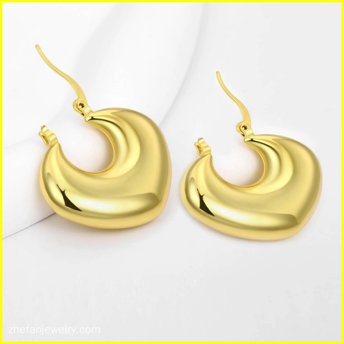 Chunky Hoop Earrings Hypoallergenic Huggie Jewelry 5 - Zhefan Jewelry