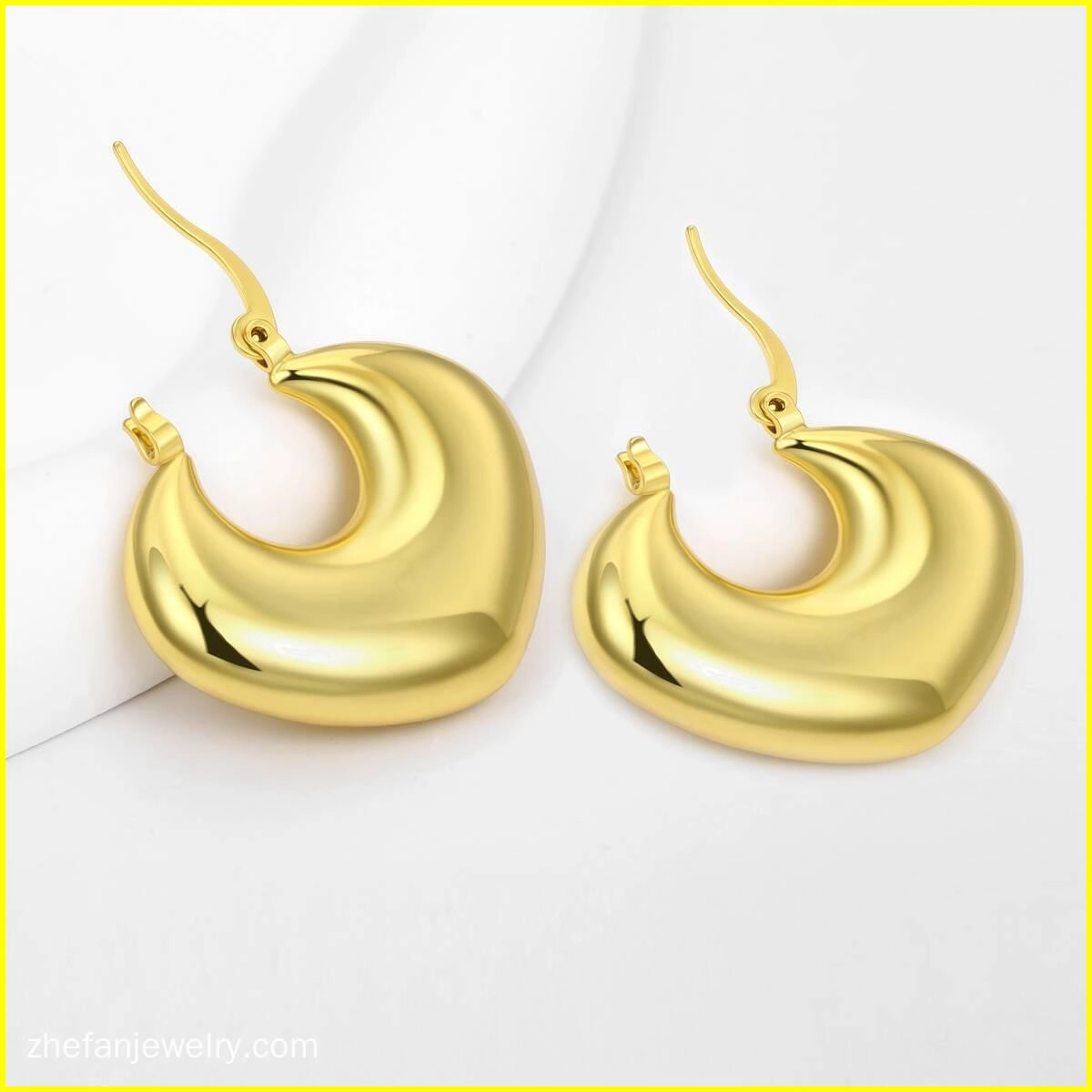 Chunky Hoop Earrings Hypoallergenic Huggie Jewelry 5 - Zhefan Jewelry
