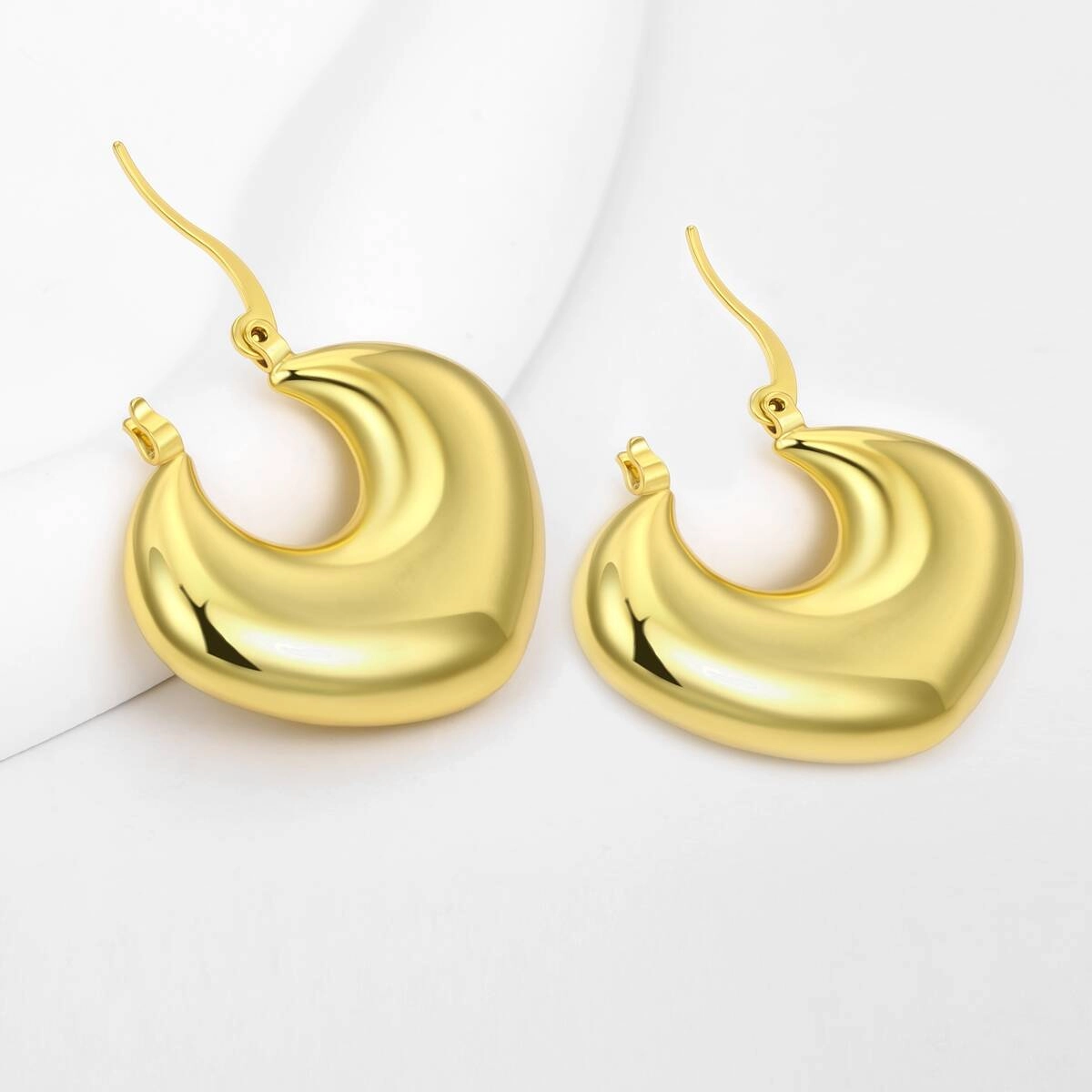 Chunky Hoop Earrings Hypoallergenic Huggie Jewelry 5 - Zhefan Jewelry