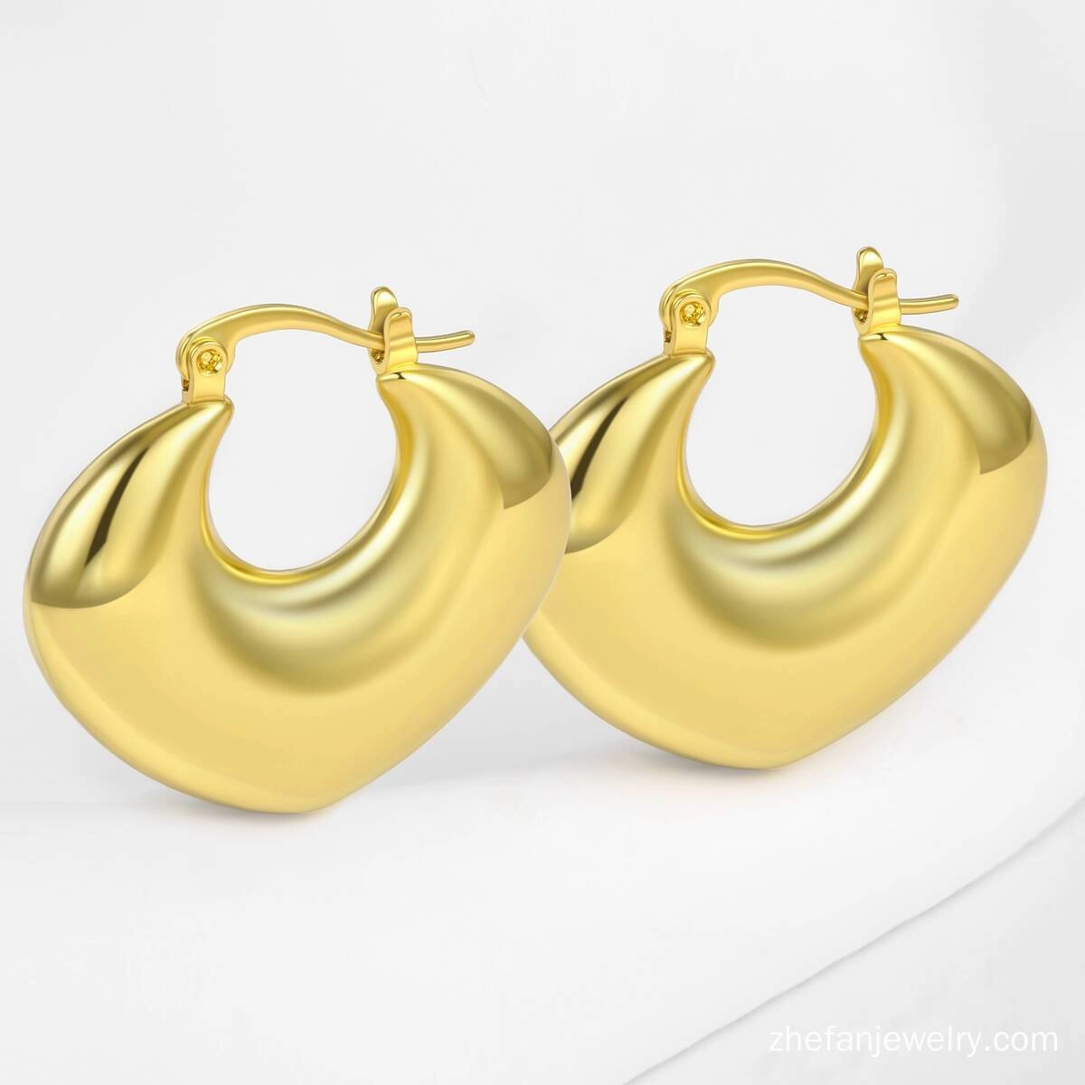 Chunky Hoop Earrings Hypoallergenic Huggie Jewelry 6 - Zhefan Jewelry