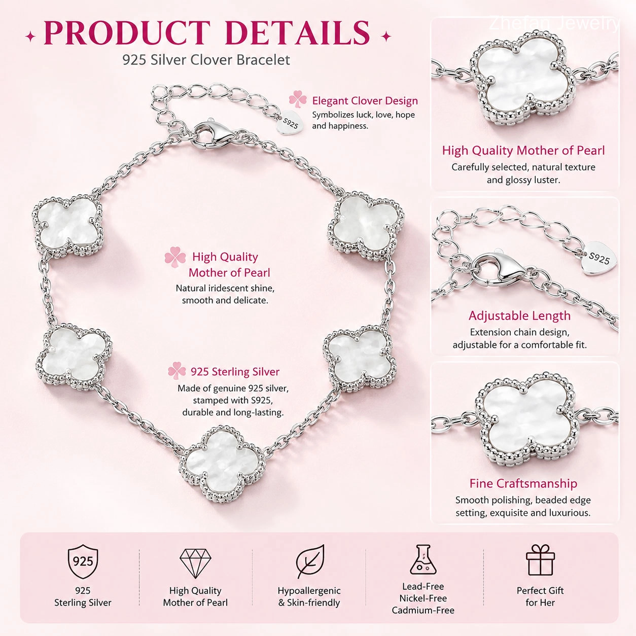 clover-bracelet-jewelry-(1) - Zhefan Jewelry