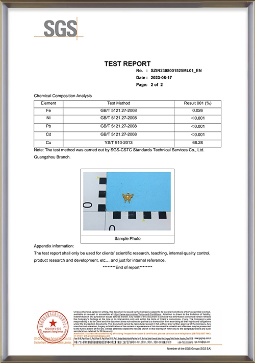 Cu(Brass Jewelry) Content SGS test report-holycome (2)