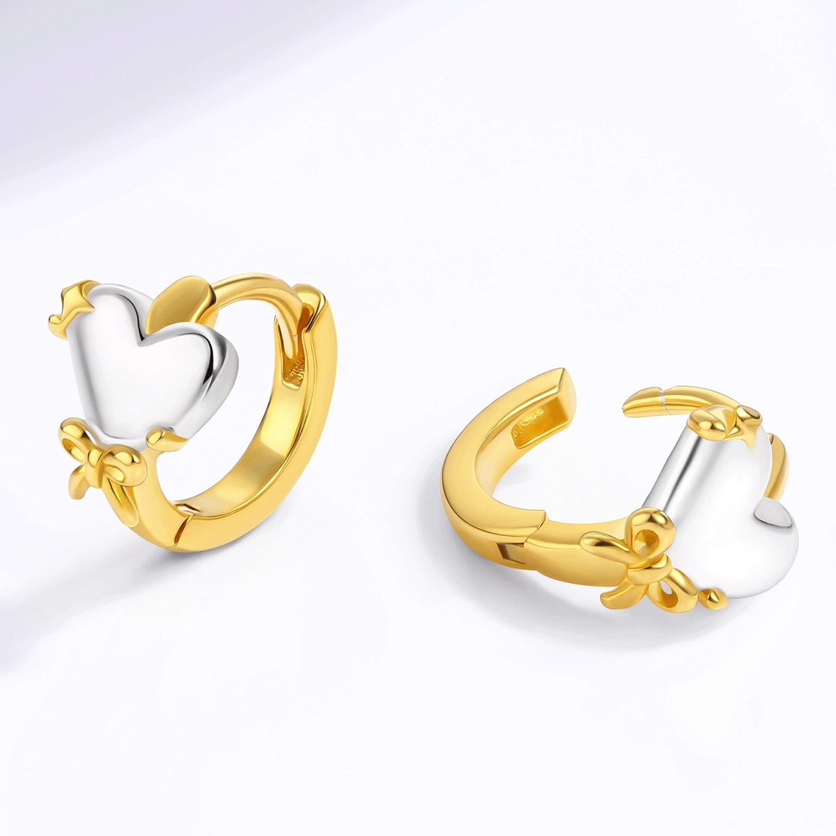 Clasp detail of custom design earrings produced in 925 sterling silver by an OEM jewelry factory.