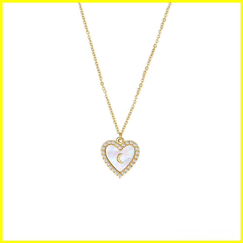 Customized 18K Gold-Plated Mother of Pearl Necklace with Zirconia 1 - Zhefan Jewelry