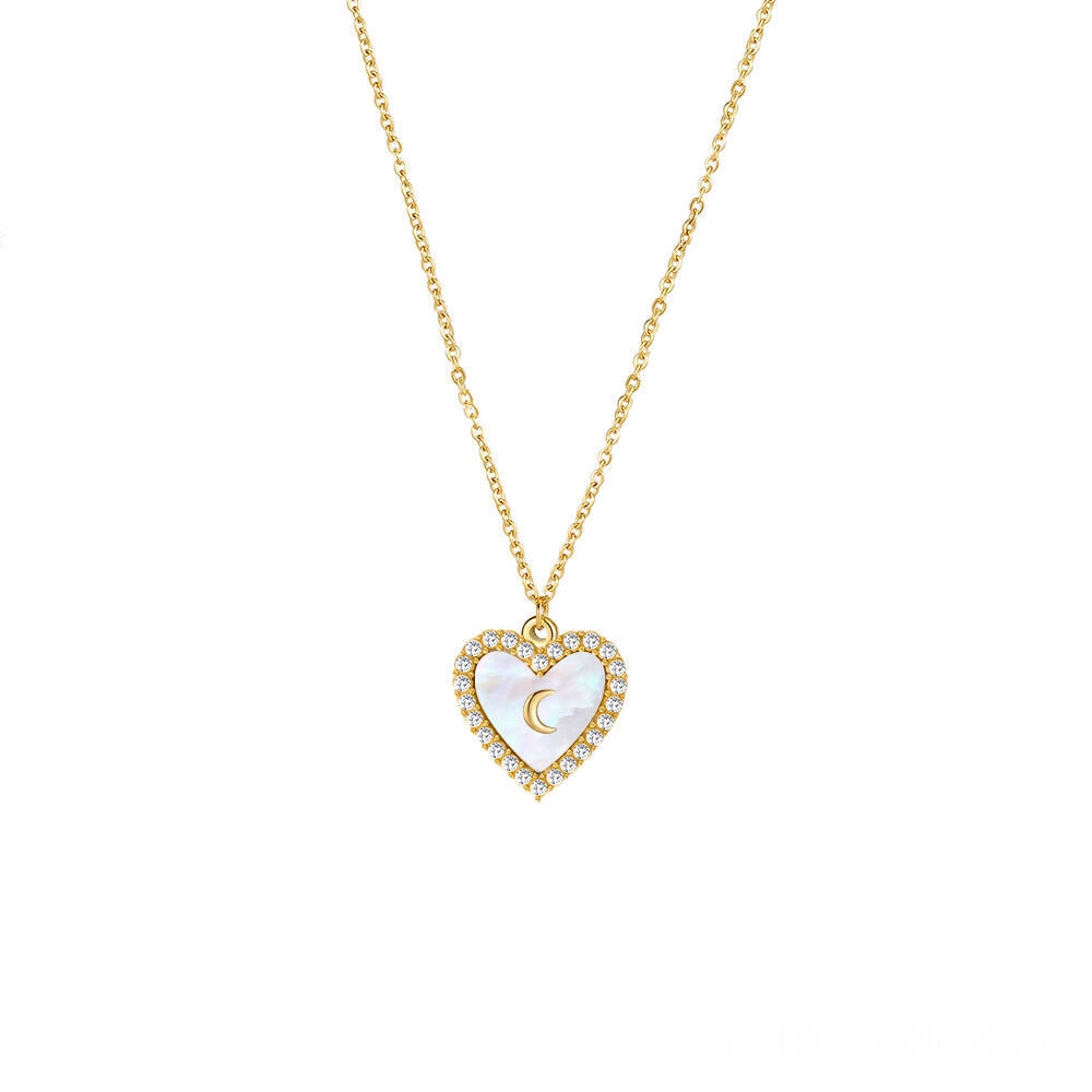 Customized 18K Gold-Plated Mother of Pearl Necklace with Zirconia 1 - Zhefan Jewelry