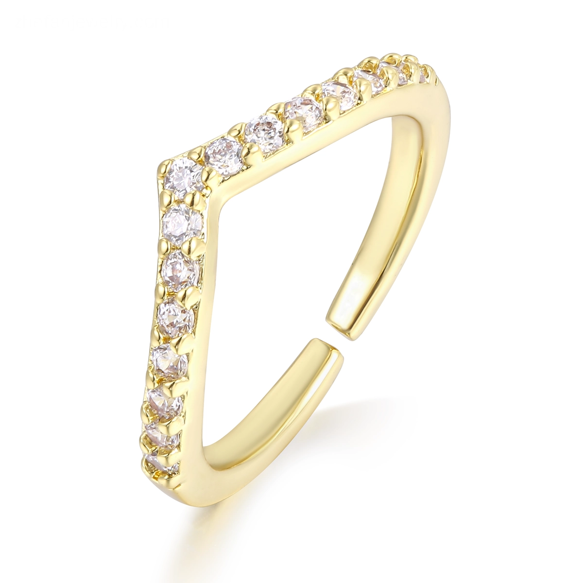 Danity Channel Setting Geometric Stackable Rings 1 - Zhefan Jewelry