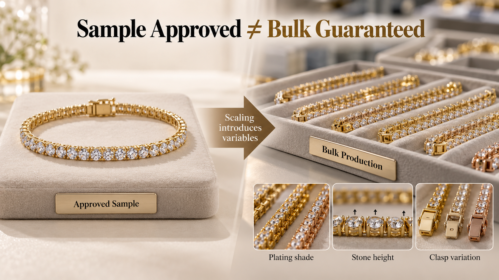 Sample Approved ≠ Bulk Guaranteed Sample Approved ≠ Bulk Guaranteed