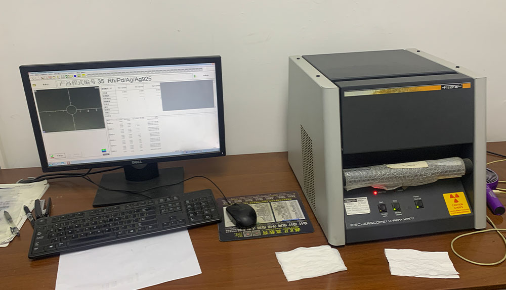 German FISCHER XRF coating thickness analyzer for gold plated jewelry - Zhefan Jewelry