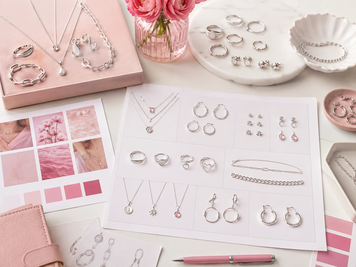 First sterling silver jewelry collection planner for new brands