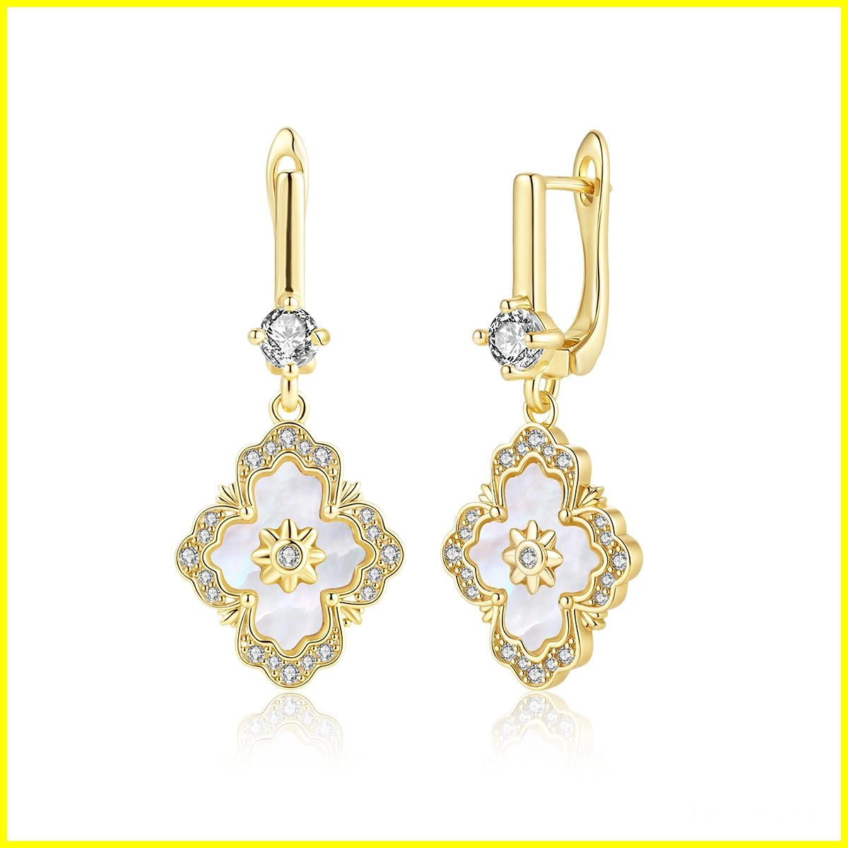 four leaf clover earring jewelry manufacturer (1) - Zhefan Jewelry