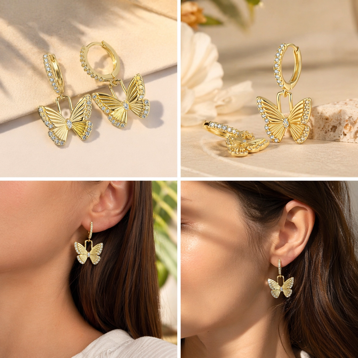 High-End Butterfly Earrings Jewelry Manufacturer - Zhefan Jewelry
