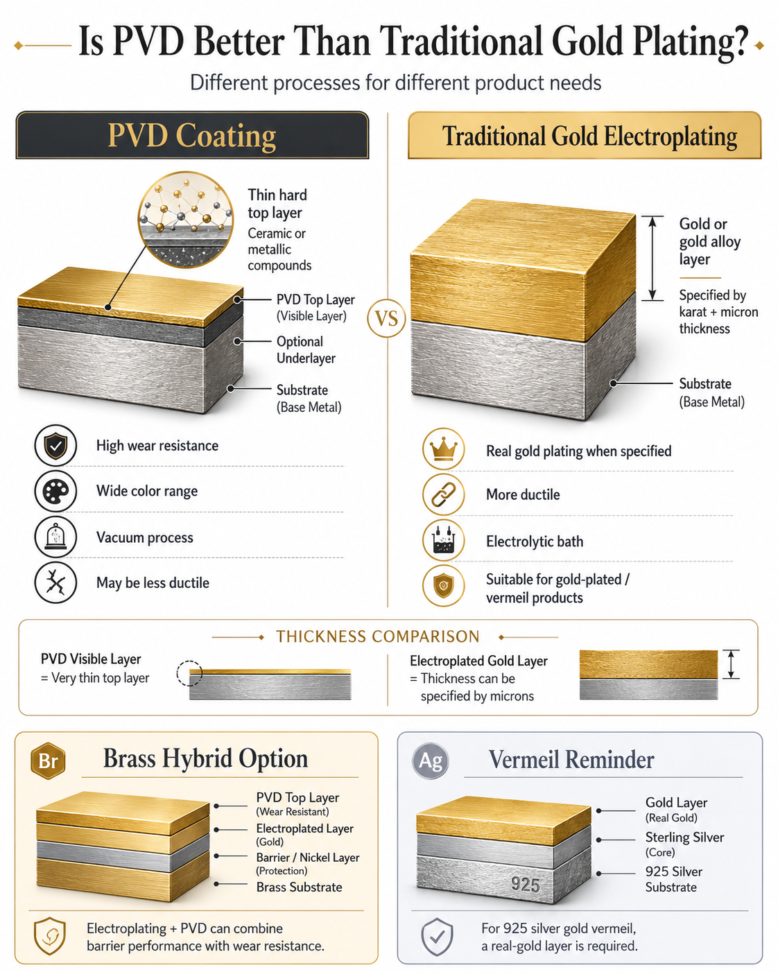 Is PVD Better Than Traditional Gold Plating Is PVD Better Than Traditional Gold Plating