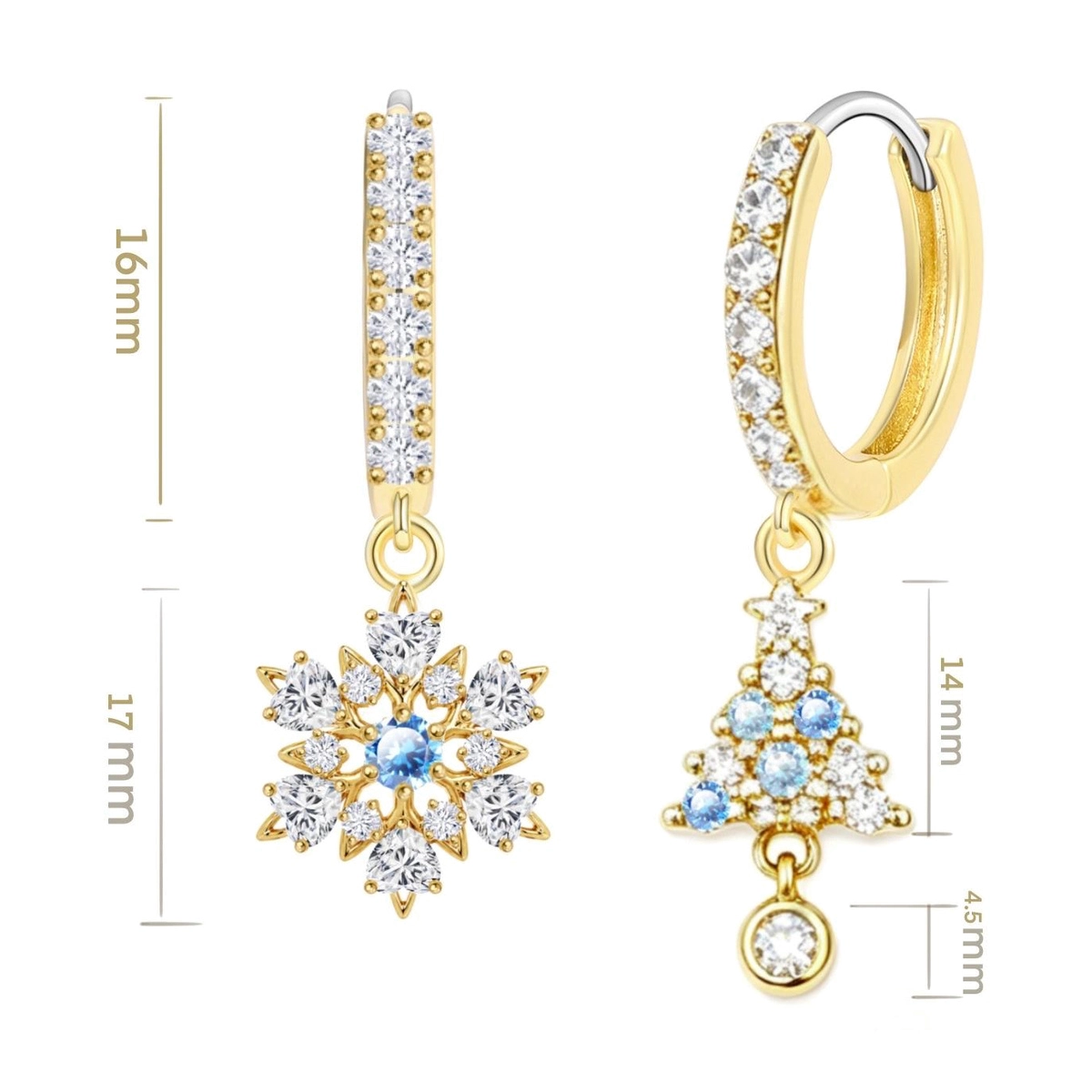 Wholesale Christmas earrings with star bow and festive seasonal design details - Zhefan Jewelry