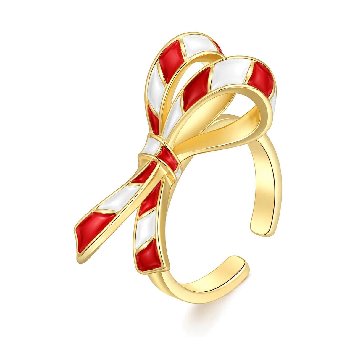 Wholesale Christmas rings with festive red, green and gold seasonal design details