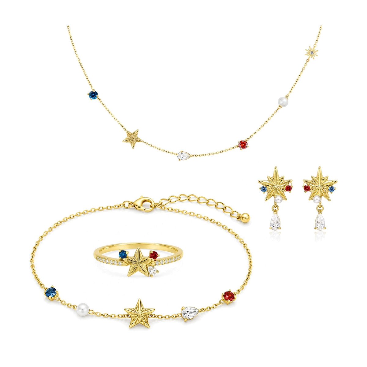 Wholesale Christmas jewelry collection with festive earrings, necklaces, rings and bracelets