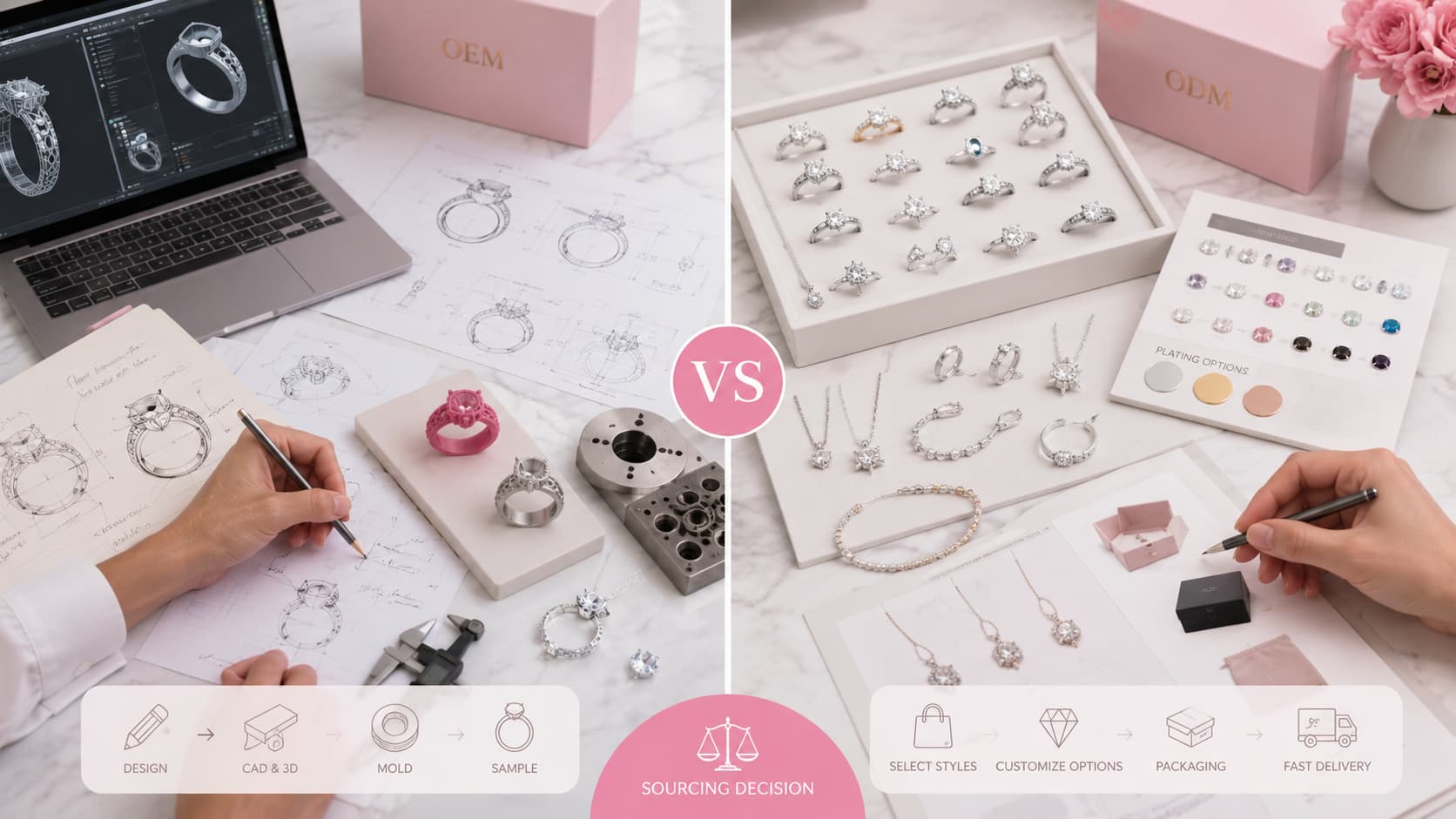 OEM ODM sterling silver jewelry sourcing cost comparison