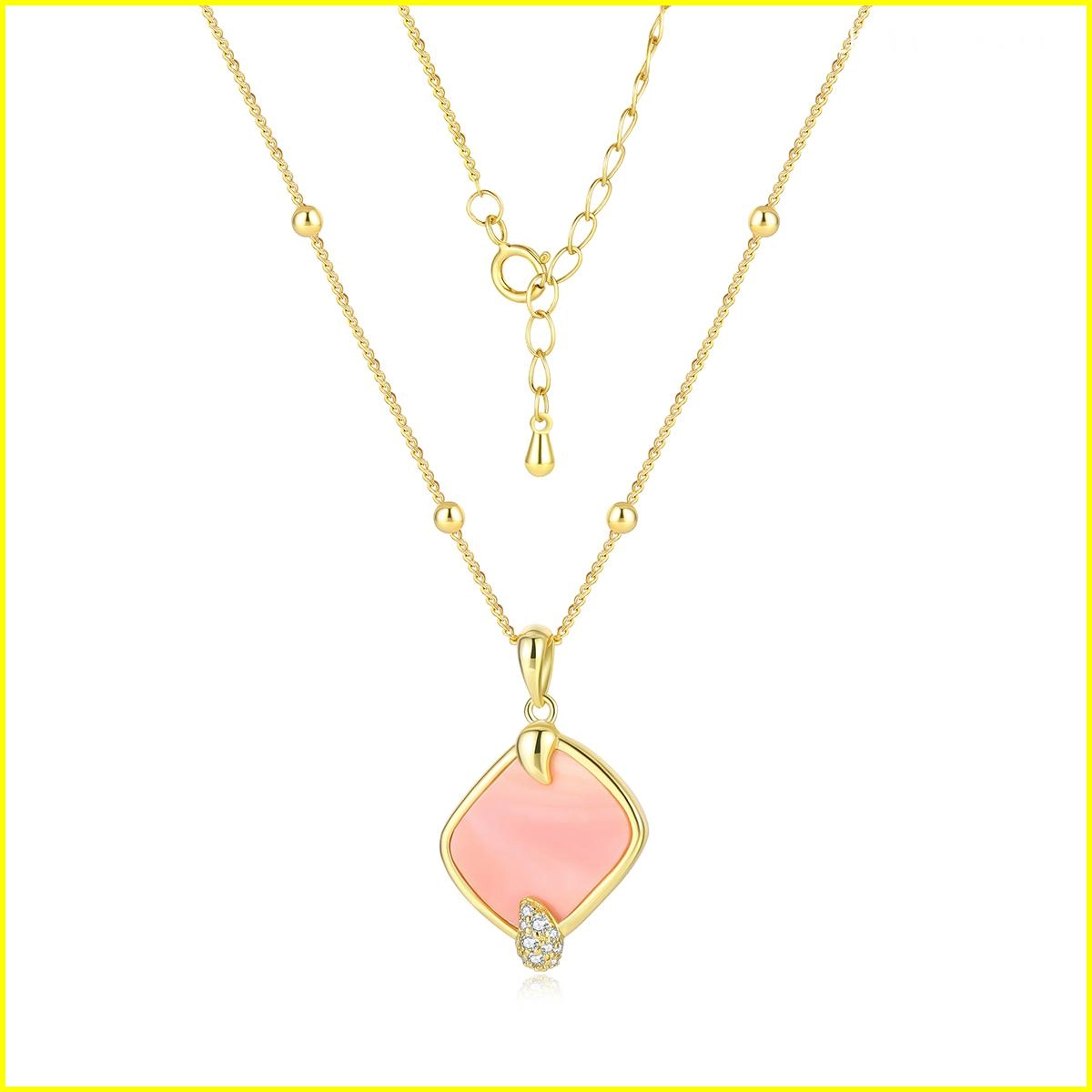 rhombus shaped pendant necklace - Zhefan Jewelry