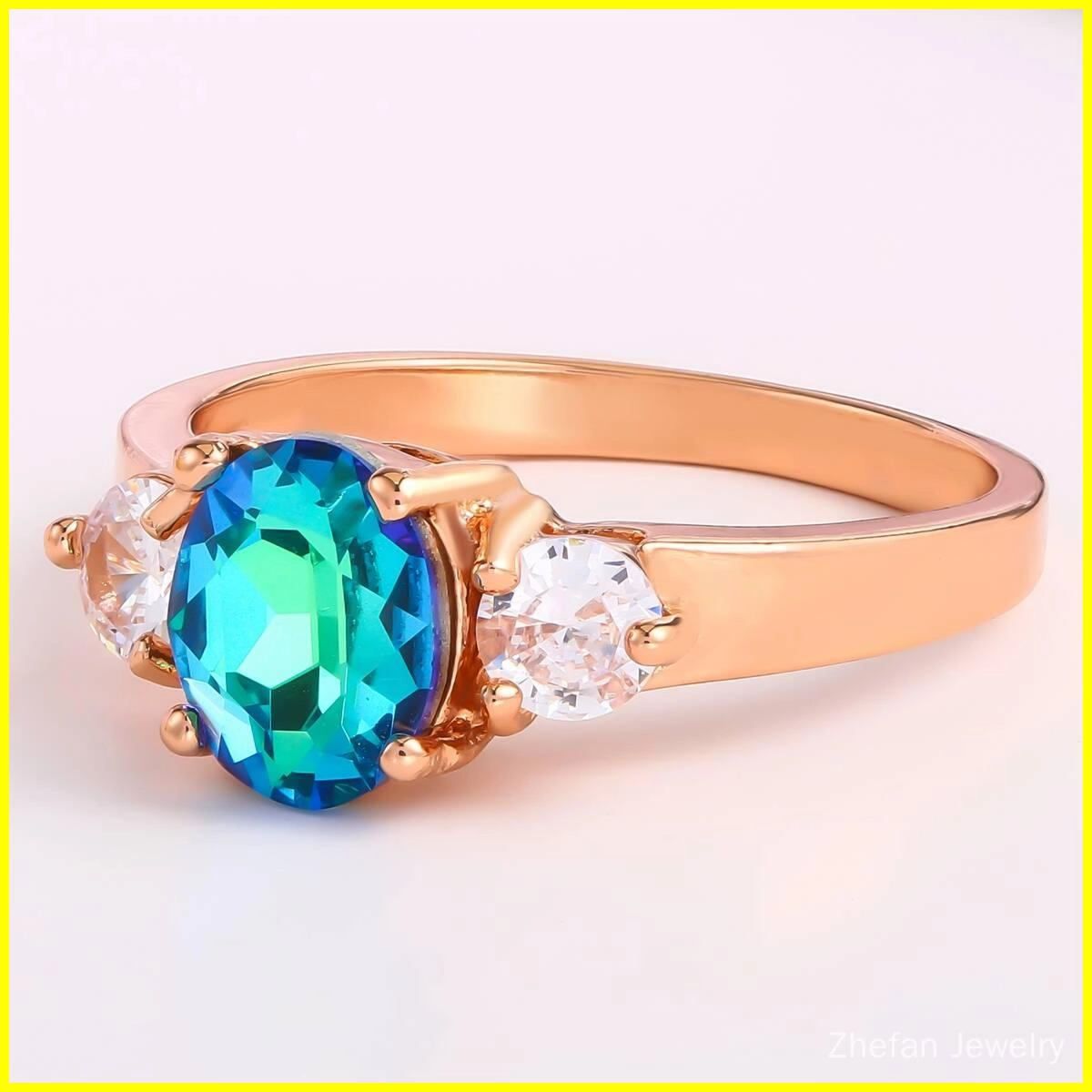 Rose Gold Ring -Gold Plated Jewelry 2 - Zhefan Jewelry