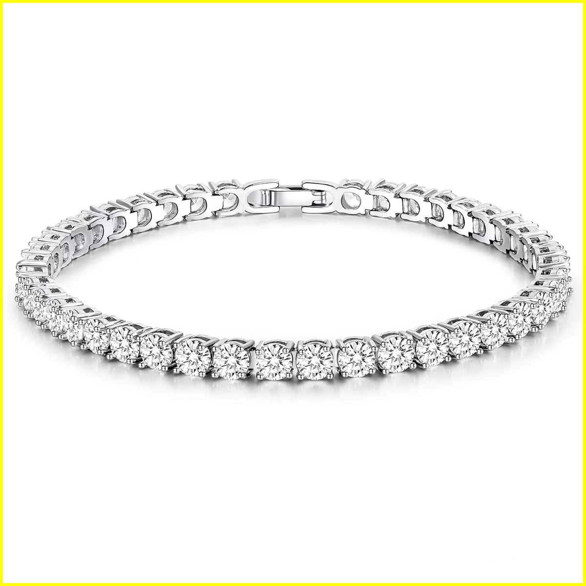 Tennis Bracelet with 4MM Cubic Zirconia 4 - Zhefan Jewelry