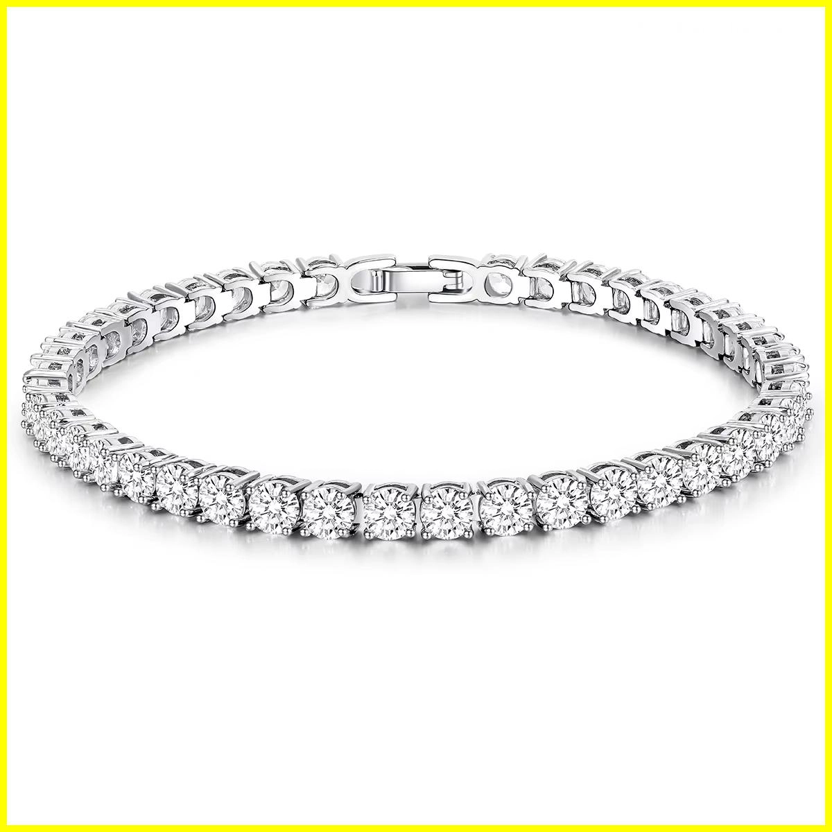 Tennis Bracelet with 4MM Cubic Zirconia 4 - Zhefan Jewelry