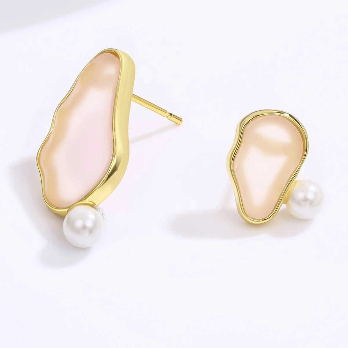 Unique Iregular Pearl Stud Earrings 6 - Zhefan Jewelry Unique Iregular Pearl Stud Earrings 6 - Zhefan Jewelry