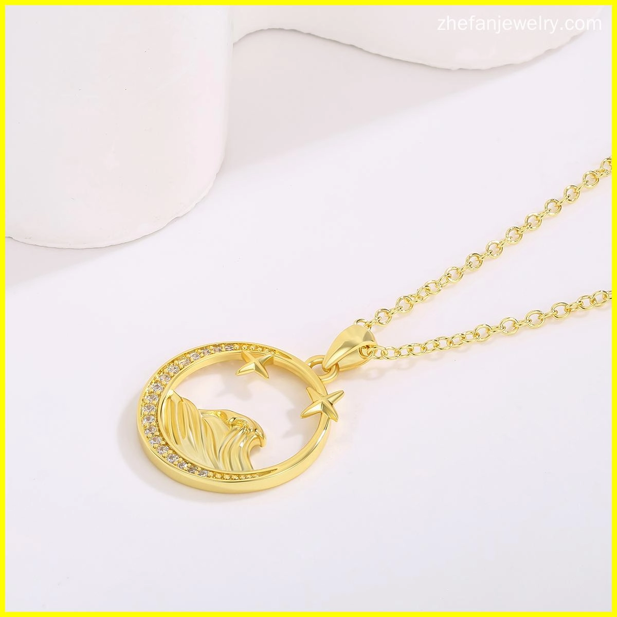 Wave & Star Pendant Necklace - Zhefan Jewelry