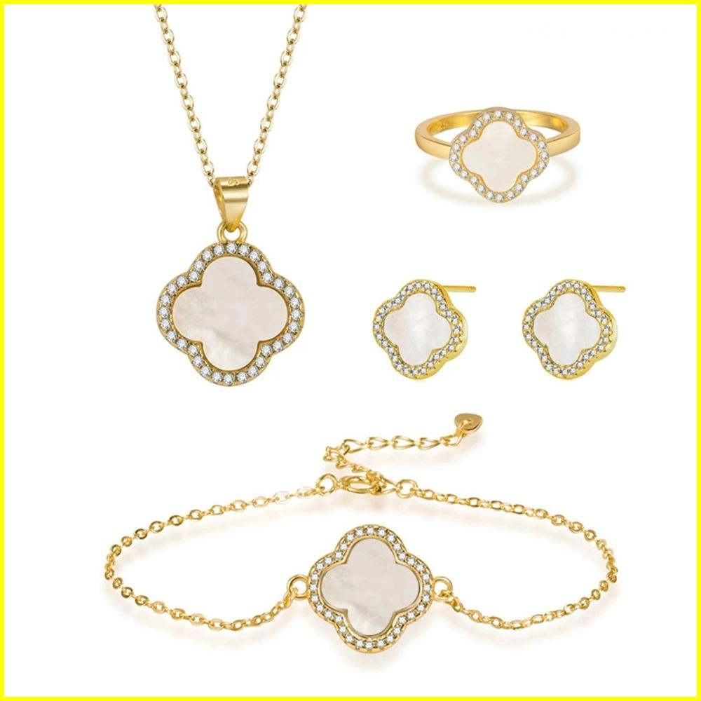 Wholesale Jewelry 925 Sterling Silver Clover Jewelry Sets (1) - Zhefan Jewelry