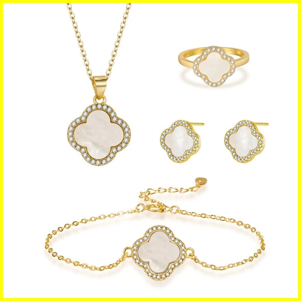 Wholesale Jewelry 925 Sterling Silver Clover Jewelry Sets (1) - Zhefan Jewelry