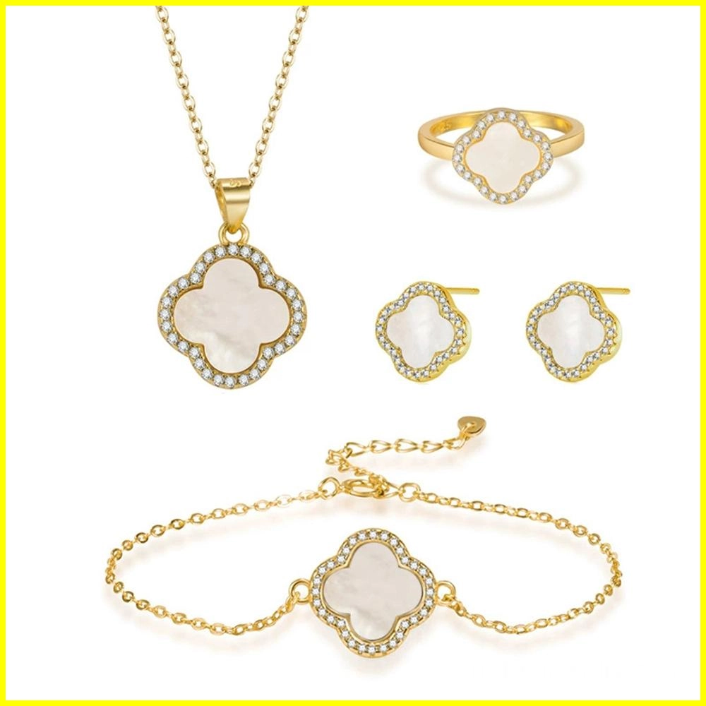 Wholesale Jewelry 925 Sterling Silver Clover Jewelry Sets (1) - Zhefan Jewelry