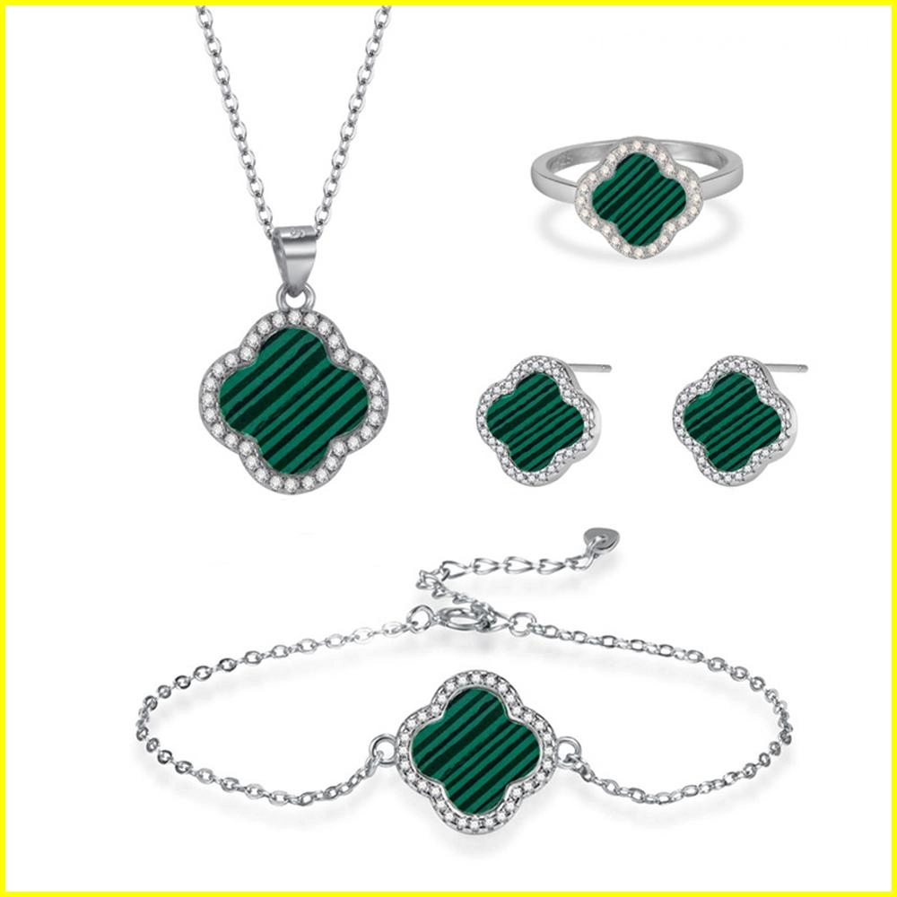 Wholesale Jewelry 925 Sterling Silver Clover Jewelry Sets (4) - Zhefan Jewelry