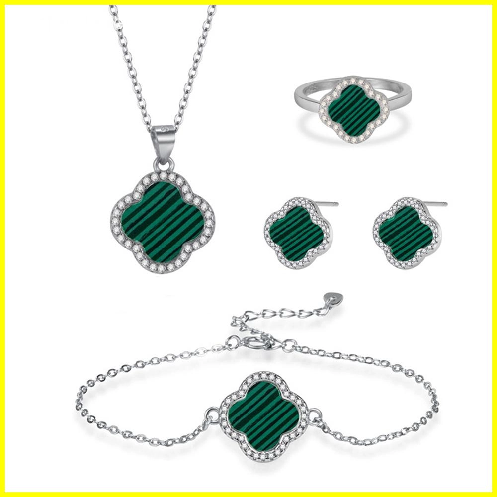 Wholesale Jewelry 925 Sterling Silver Clover Jewelry Sets (4) - Zhefan Jewelry