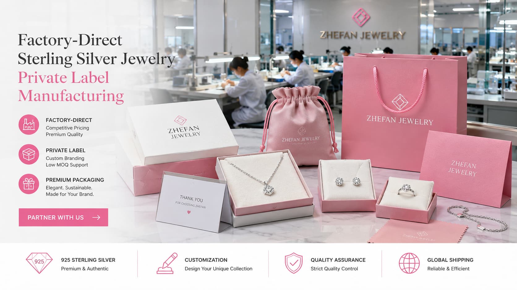 ZHEFAN JEWELRY factory direct sterling silver jewelry manufacturer