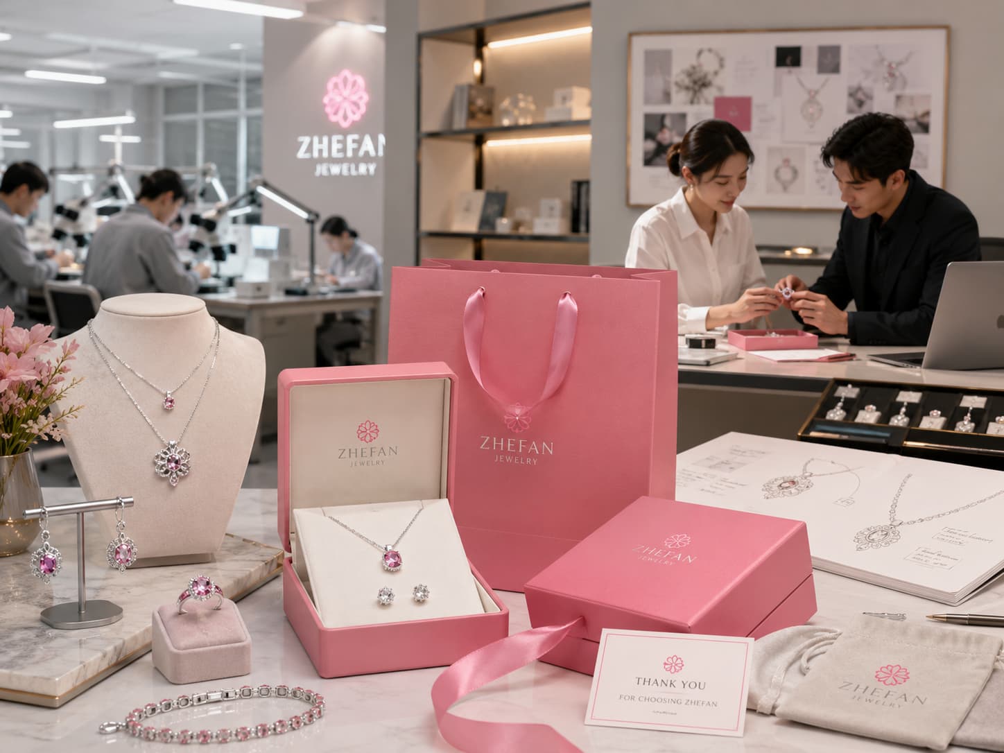 ZHEFAN JEWELRY private label sterling silver jewelry manufacturer